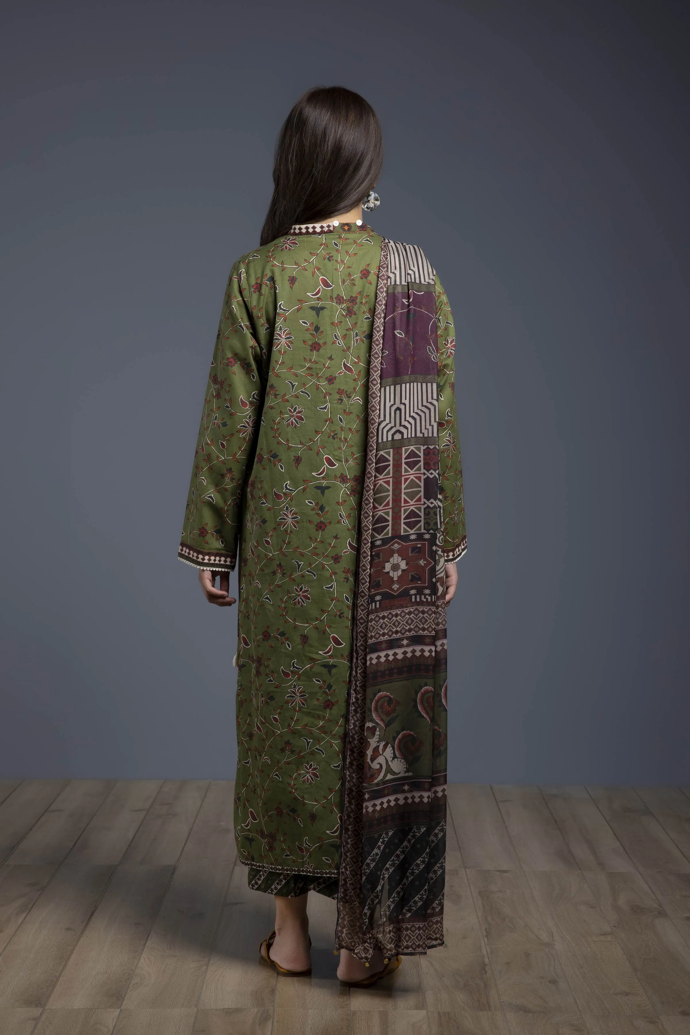 3 Piece - Printed Suit