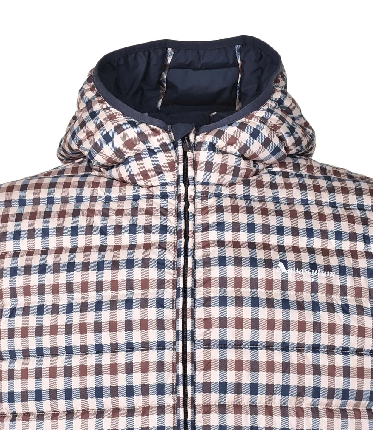 Active Hooded Puffer Jacket Club Check
