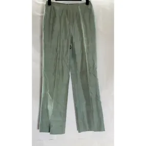AKRIS Women's Light Green Cotton/Silk Straight-Leg Side-Zip Dress Pant SZ 4