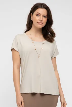 ALEXA Bamboo Bone Short Sleeve Top