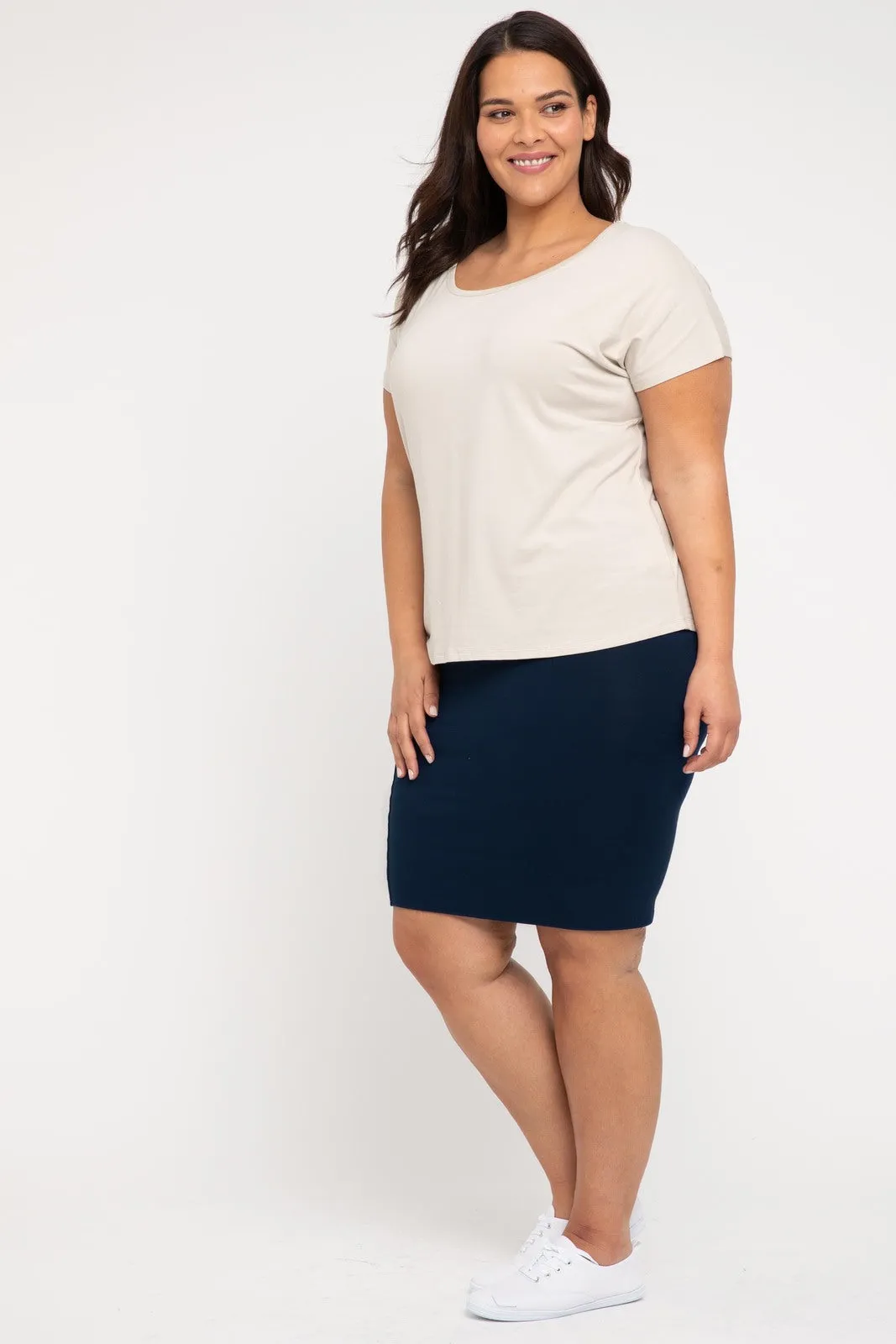 ALEXA Bamboo Bone Short Sleeve Top