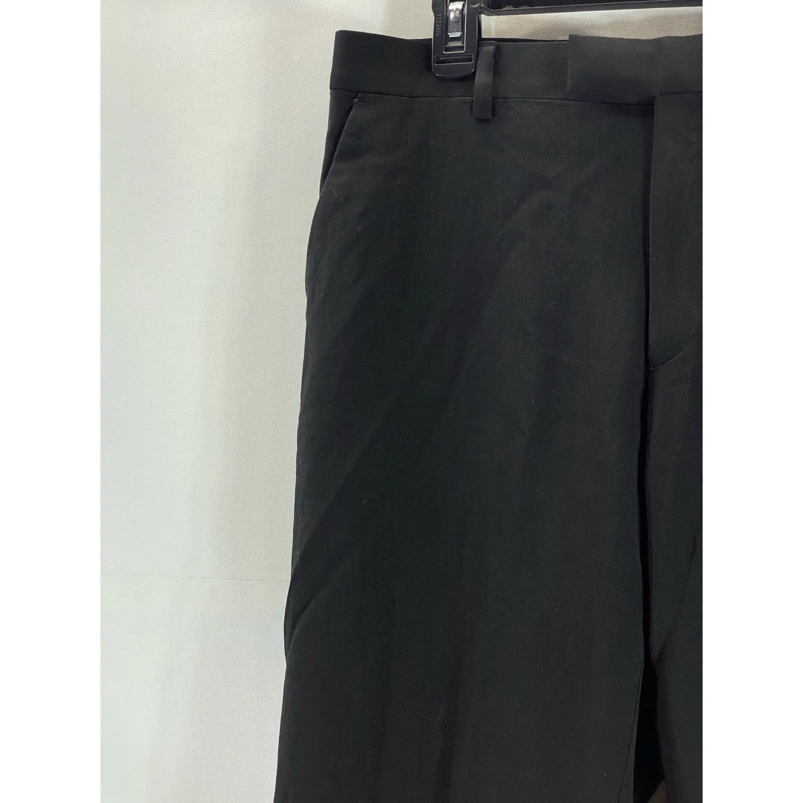 BANANA REPUBLIC Men's Black Solid Tailored Slim-Fit Dress Pants SZ 33X32