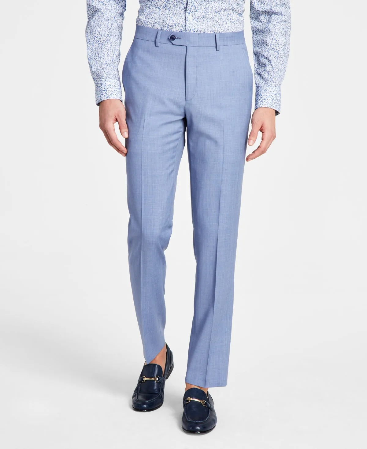 Bar Iii Mens Slim fit Dress Pants 32 / 34 Blue Solid