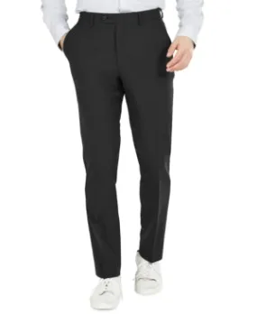 Bar Iii Mens Slim fit Dress Pants 33 / 32 Black Solid