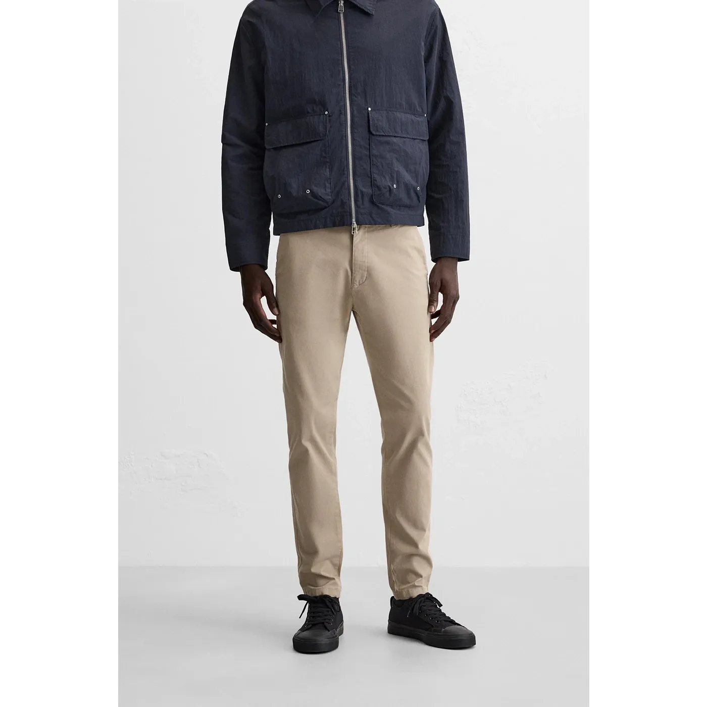 Beige Slim Fit Chinos