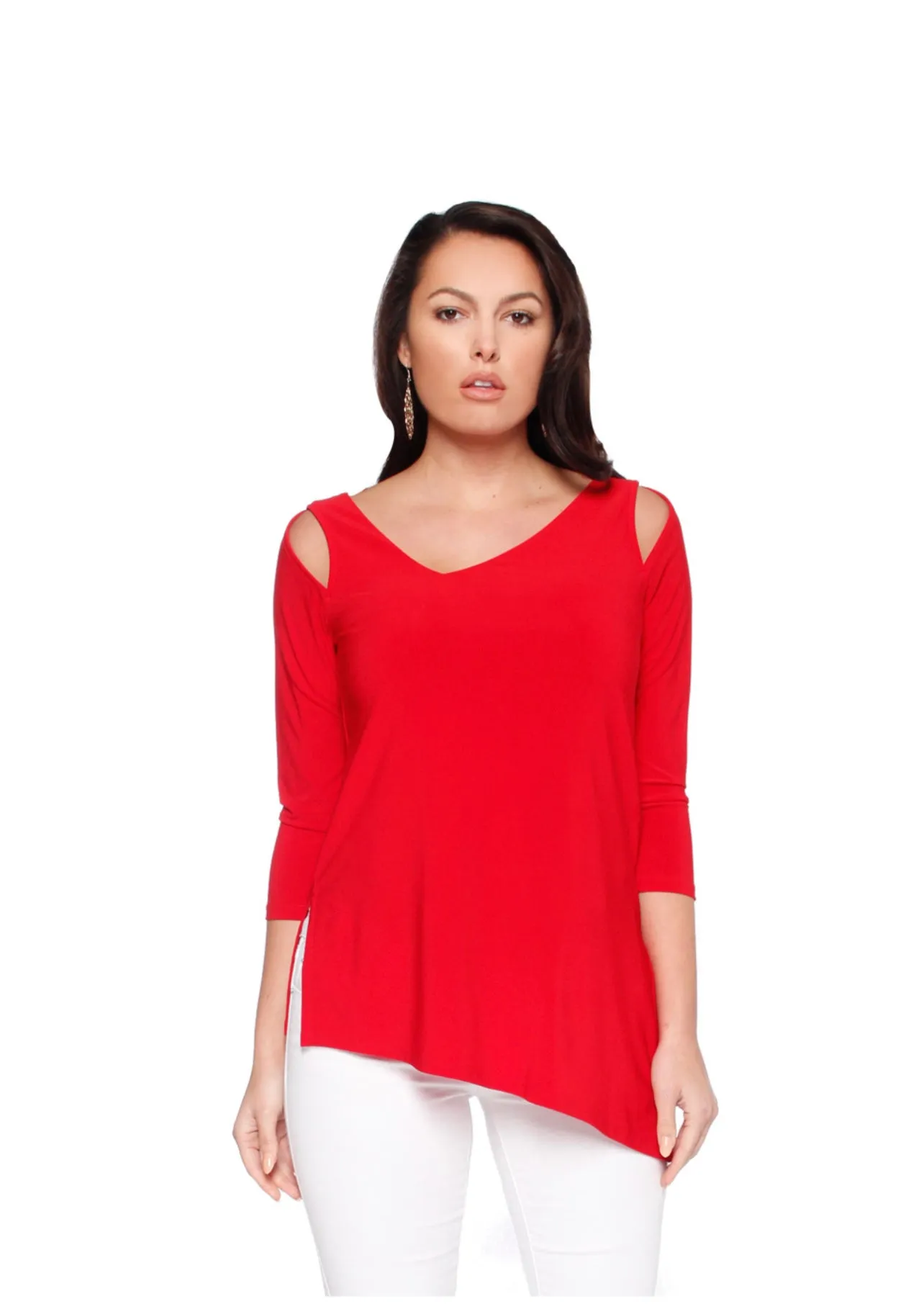 *Best Seller* Asymmetrical 3/4 Sleeve Top - LAST TANGO MS390