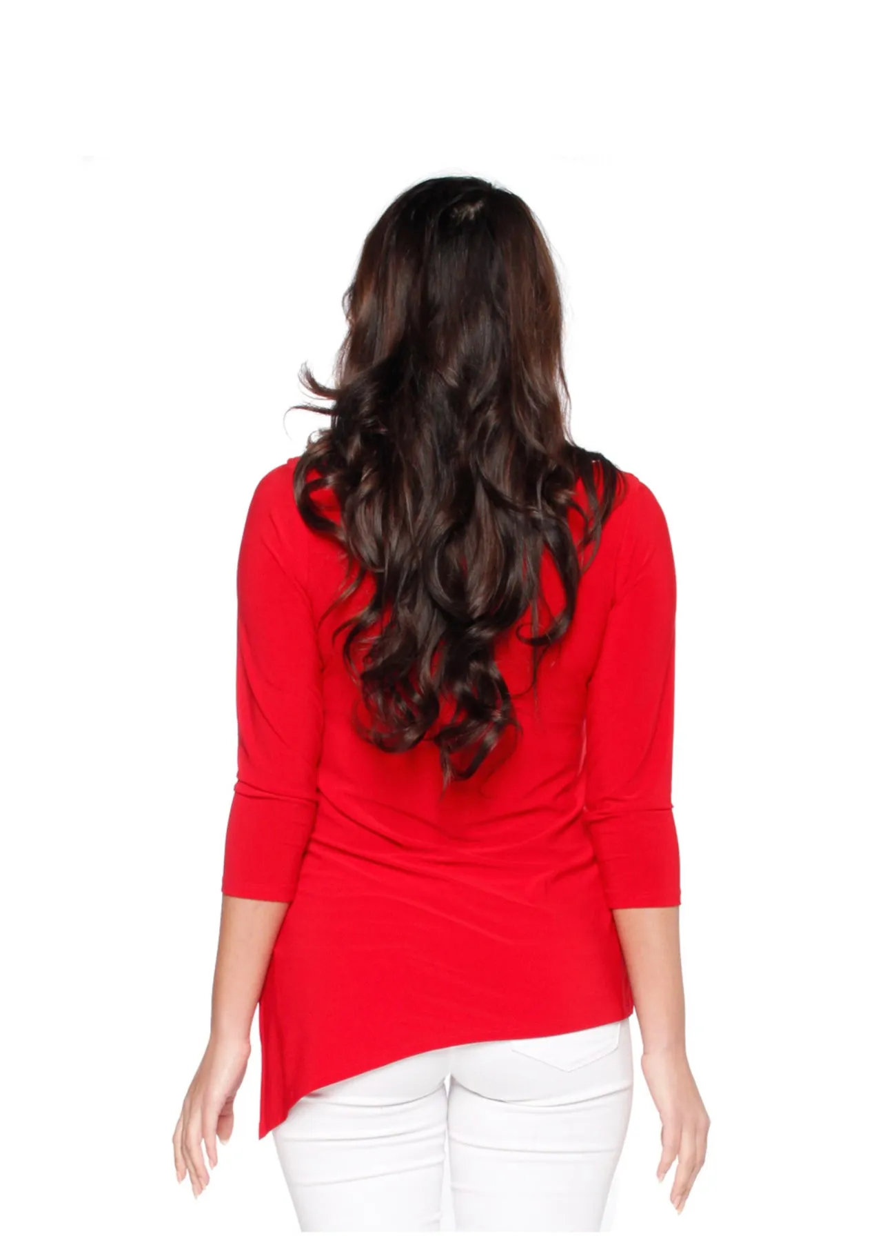 *Best Seller* Asymmetrical 3/4 Sleeve Top - LAST TANGO MS390