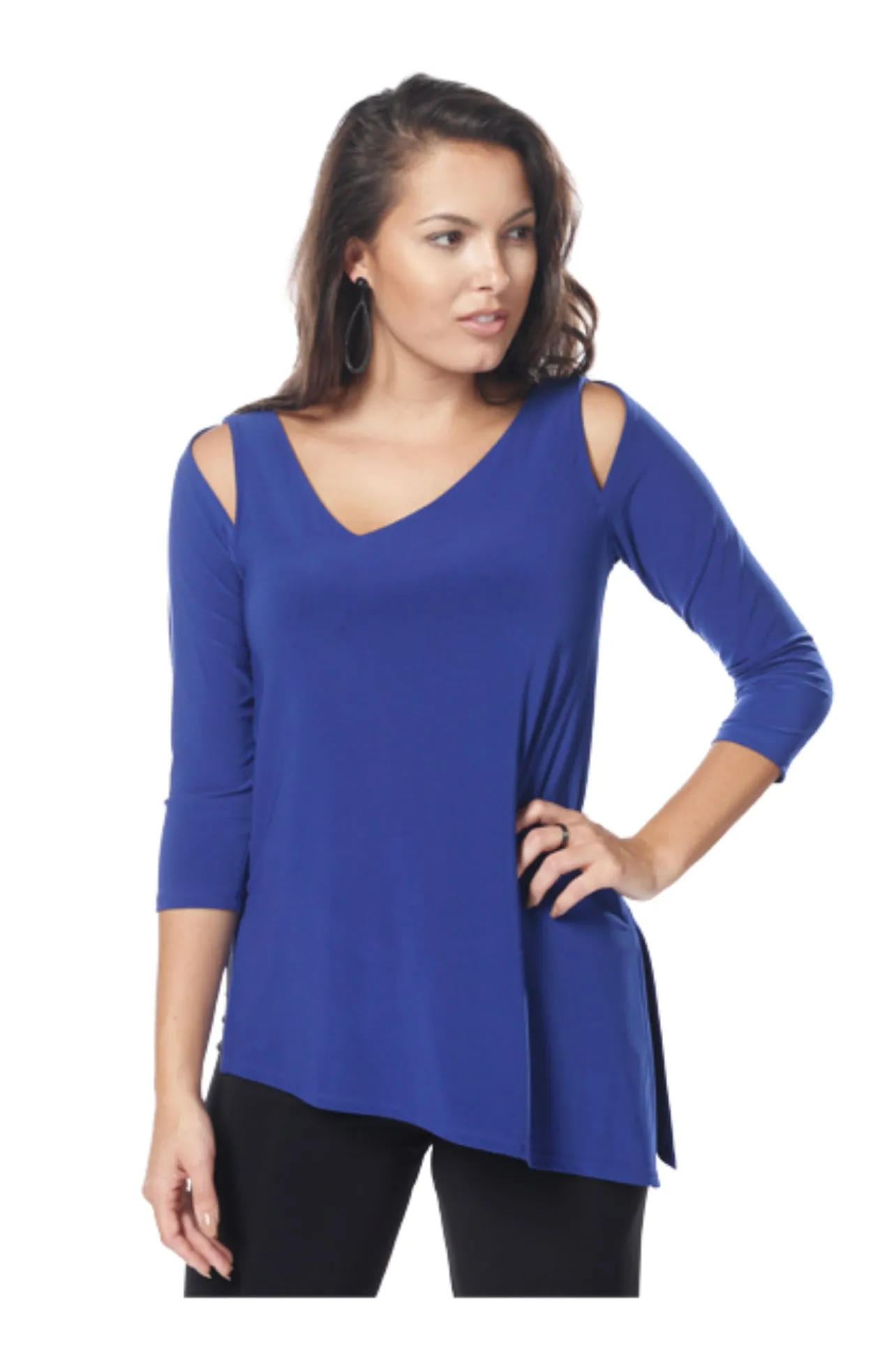 *Best Seller* Asymmetrical 3/4 Sleeve Top - LAST TANGO MS390