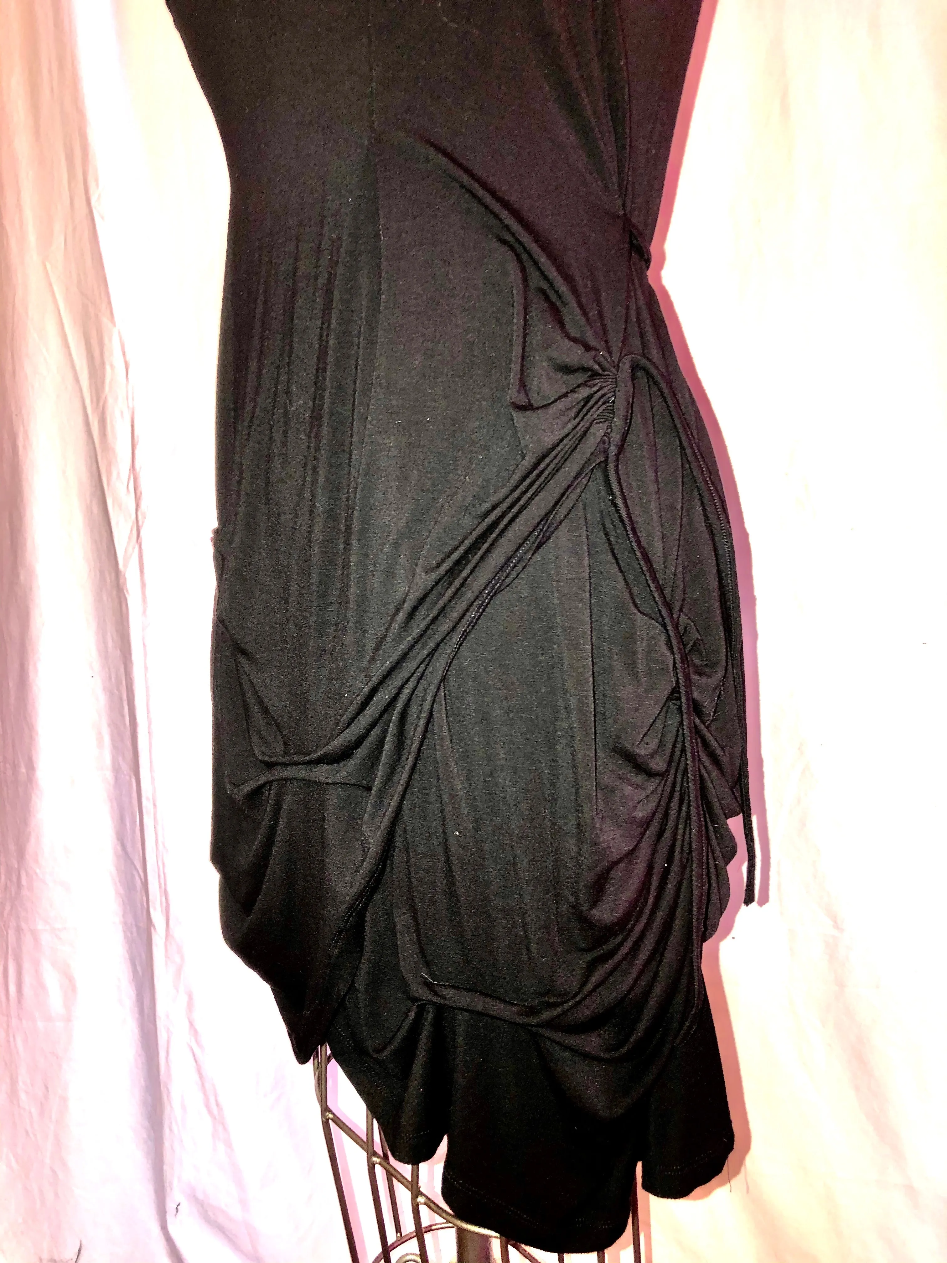 Black Stretch Knit Dress