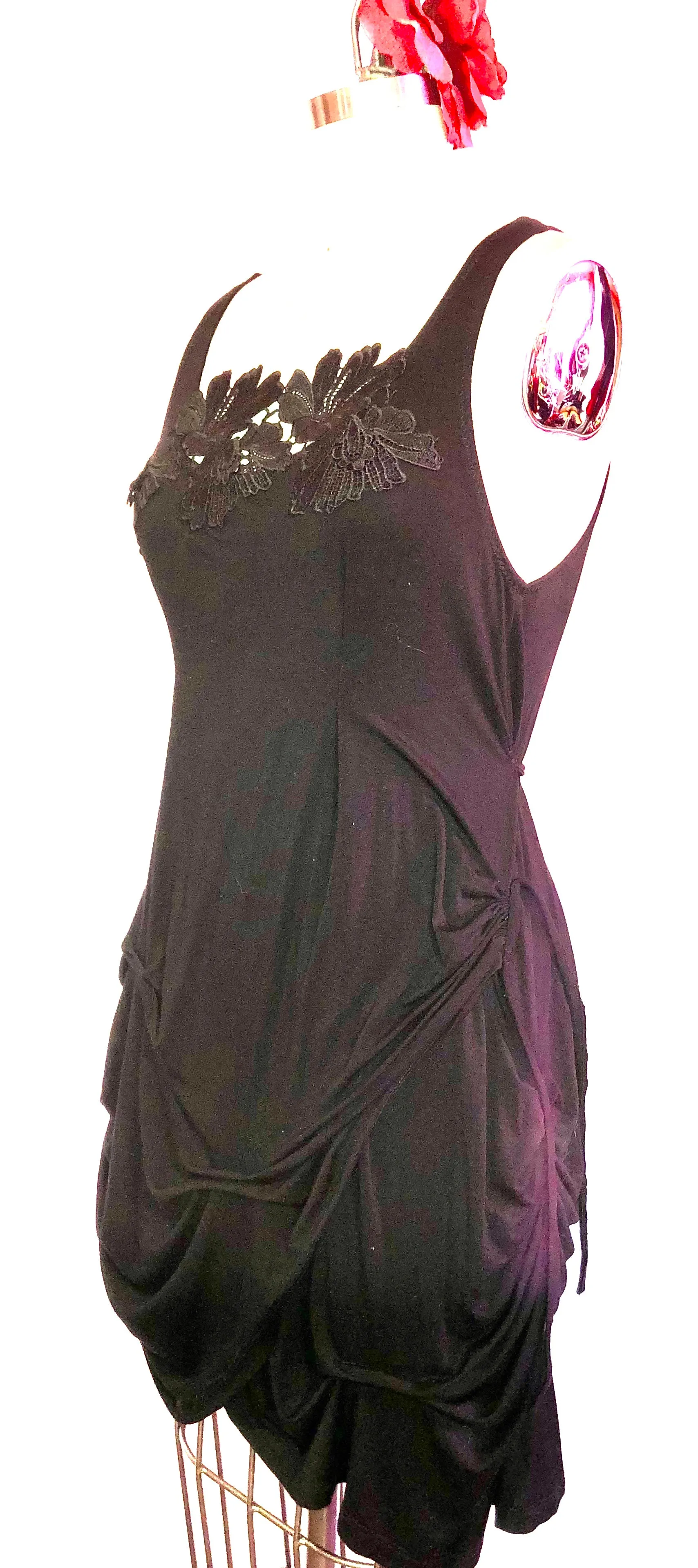 Black Stretch Knit Dress
