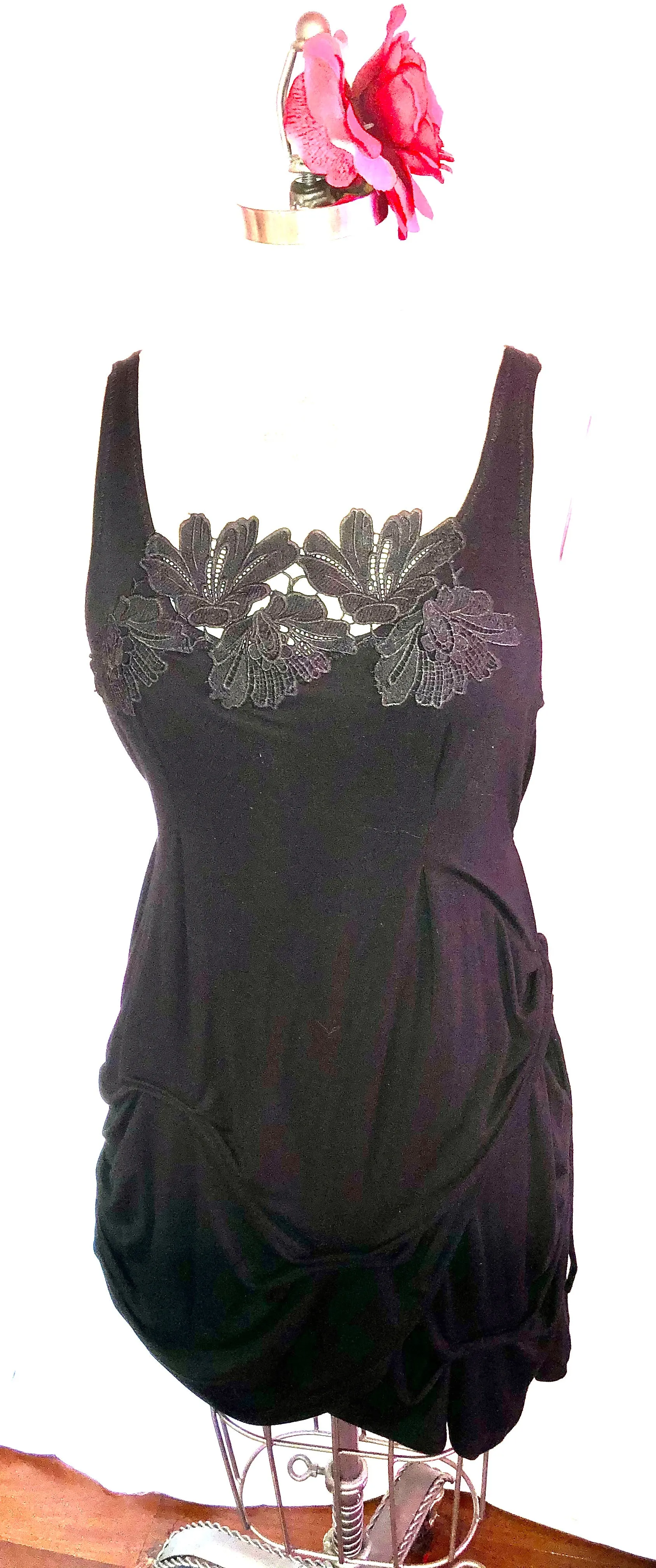 Black Stretch Knit Dress