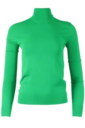 BOTTEGA VENETA STRETCH JERSEY TURTLENECK SWEATER SMALL