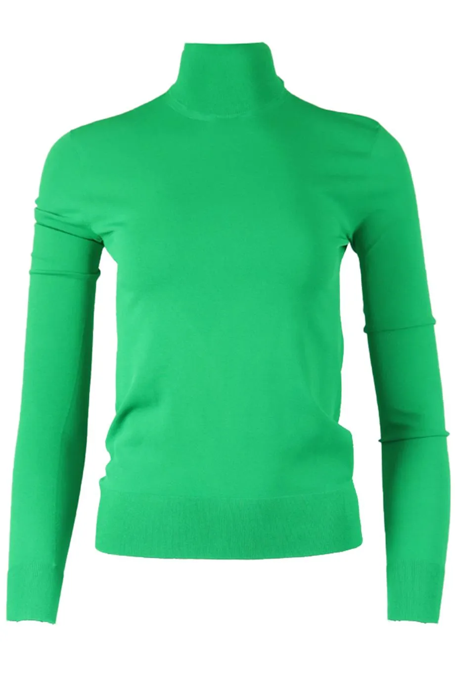 BOTTEGA VENETA STRETCH JERSEY TURTLENECK SWEATER SMALL
