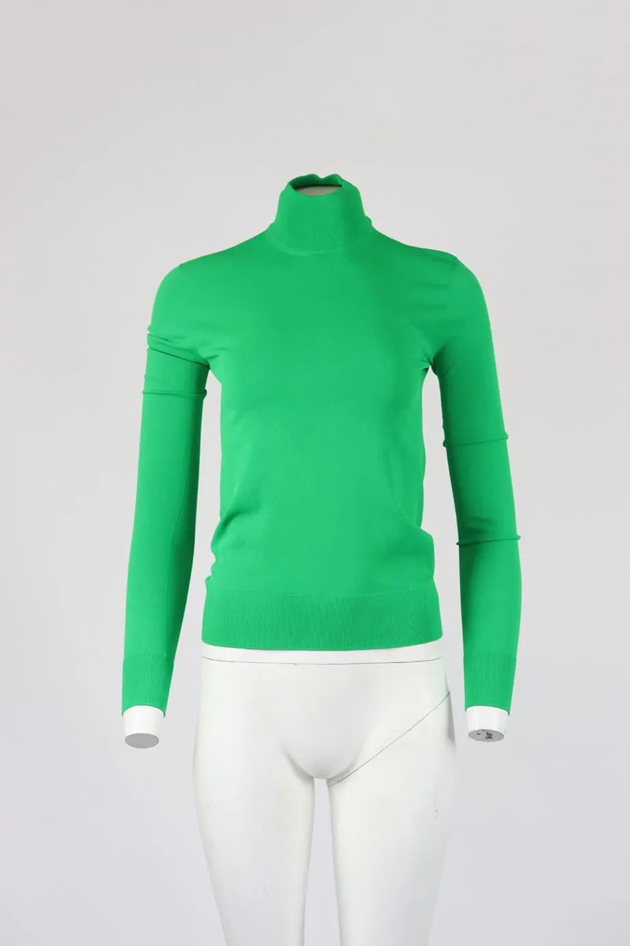 BOTTEGA VENETA STRETCH JERSEY TURTLENECK SWEATER SMALL