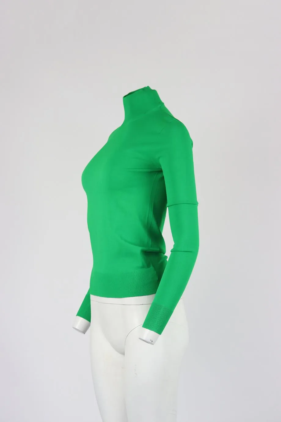 BOTTEGA VENETA STRETCH JERSEY TURTLENECK SWEATER SMALL