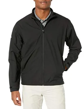 Callaway Men's Long Sleeve Full-Zip Wind Jacket, Wind And Water Resistant, Weather Series, Performance Apparel For Men, Extended Sizes, Black, Large