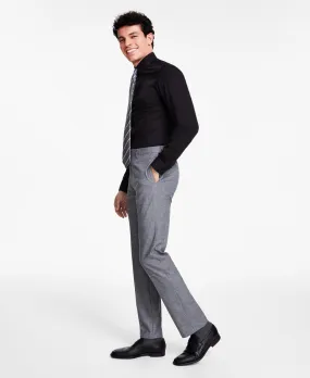Calvin Klein Mens Slim Fit Dress Pants Glen Plaid Black White 38 x 29