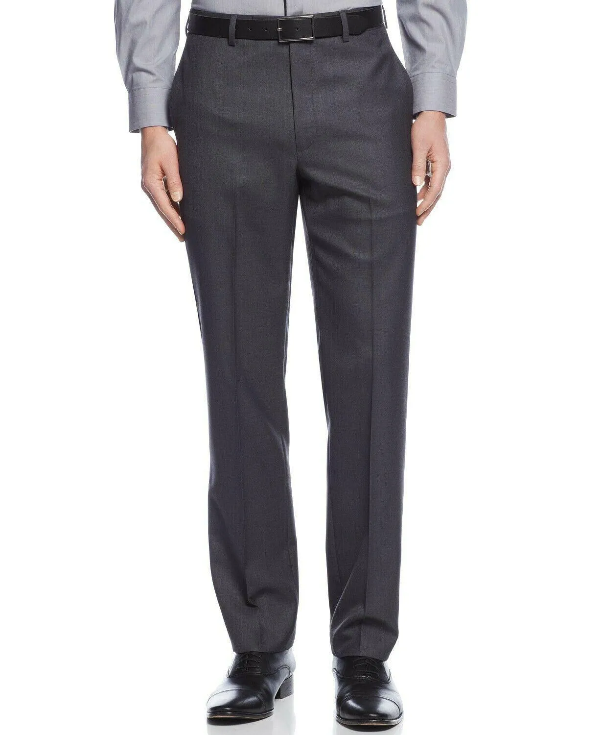 Calvin Klein Mens Slim fit Dress Pants Pants 31 / 30 Grey Solid Stretch