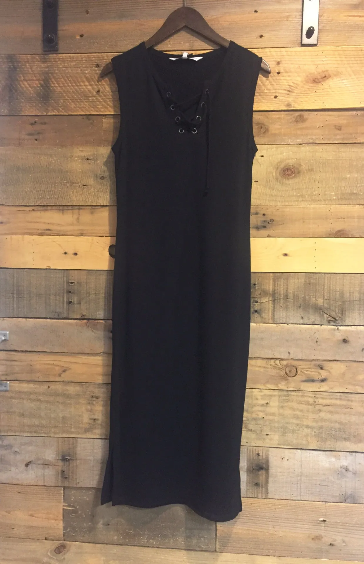 Cupcakes and Cashmere Levinson Black Lace Up Maxi