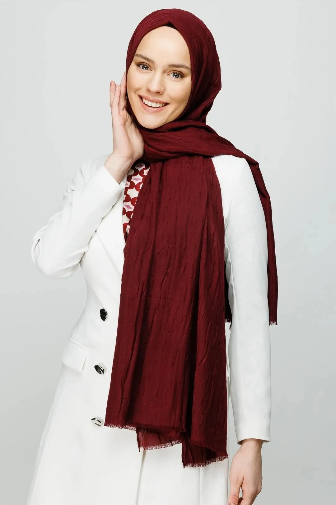 Dark Burgundy Bamboo Hijab