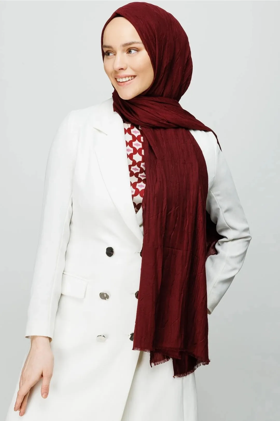 Dark Burgundy Bamboo Hijab