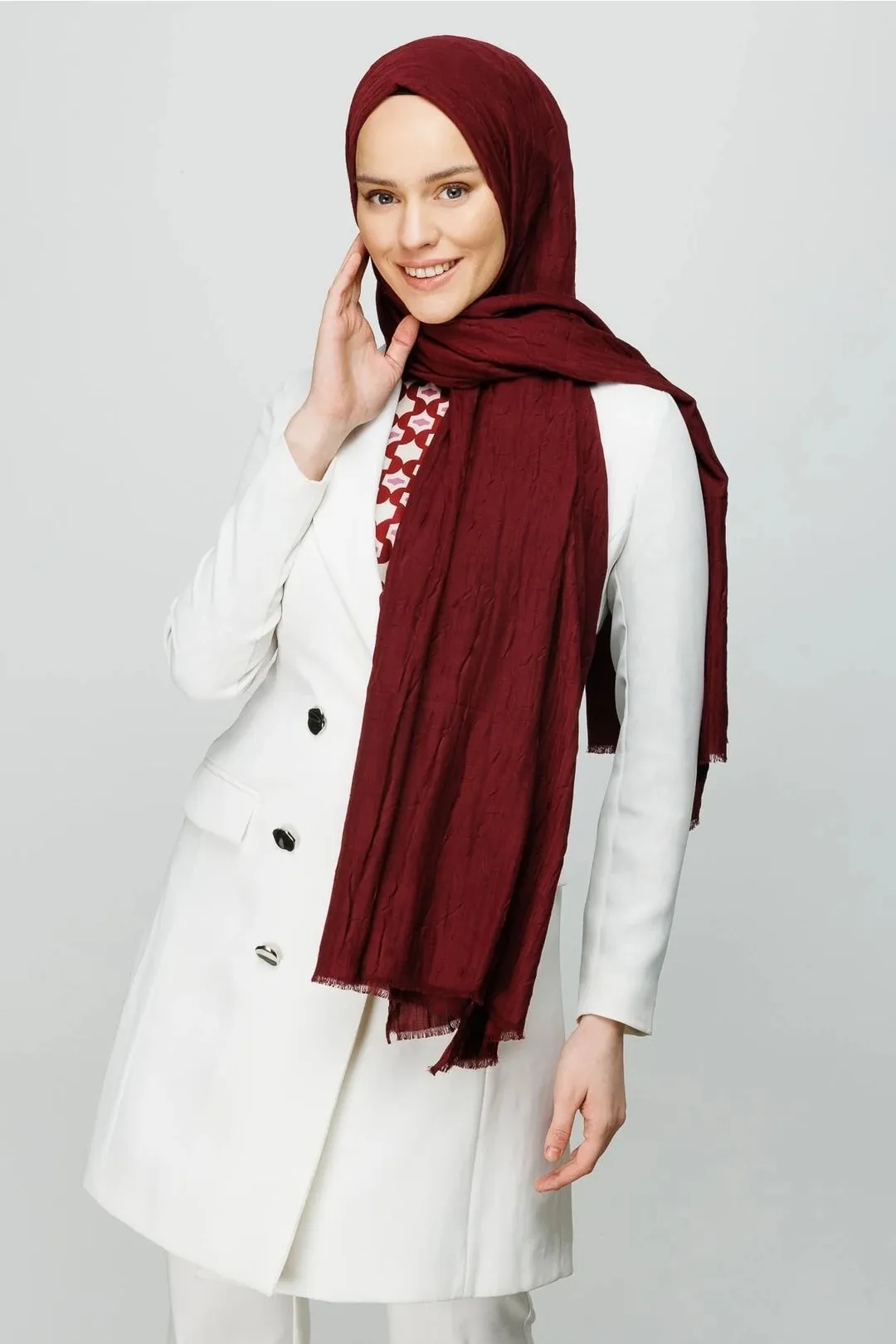 Dark Burgundy Bamboo Hijab