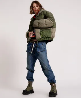 Dirtee Love Puffa Jacket - Khaki
