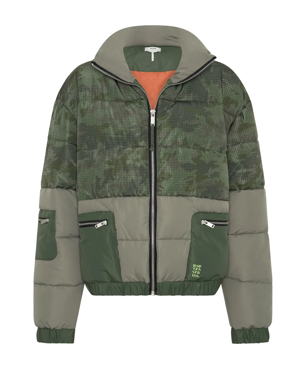 Dirtee Love Puffa Jacket - Khaki