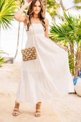Easy Love White Smocked Maxi Dress