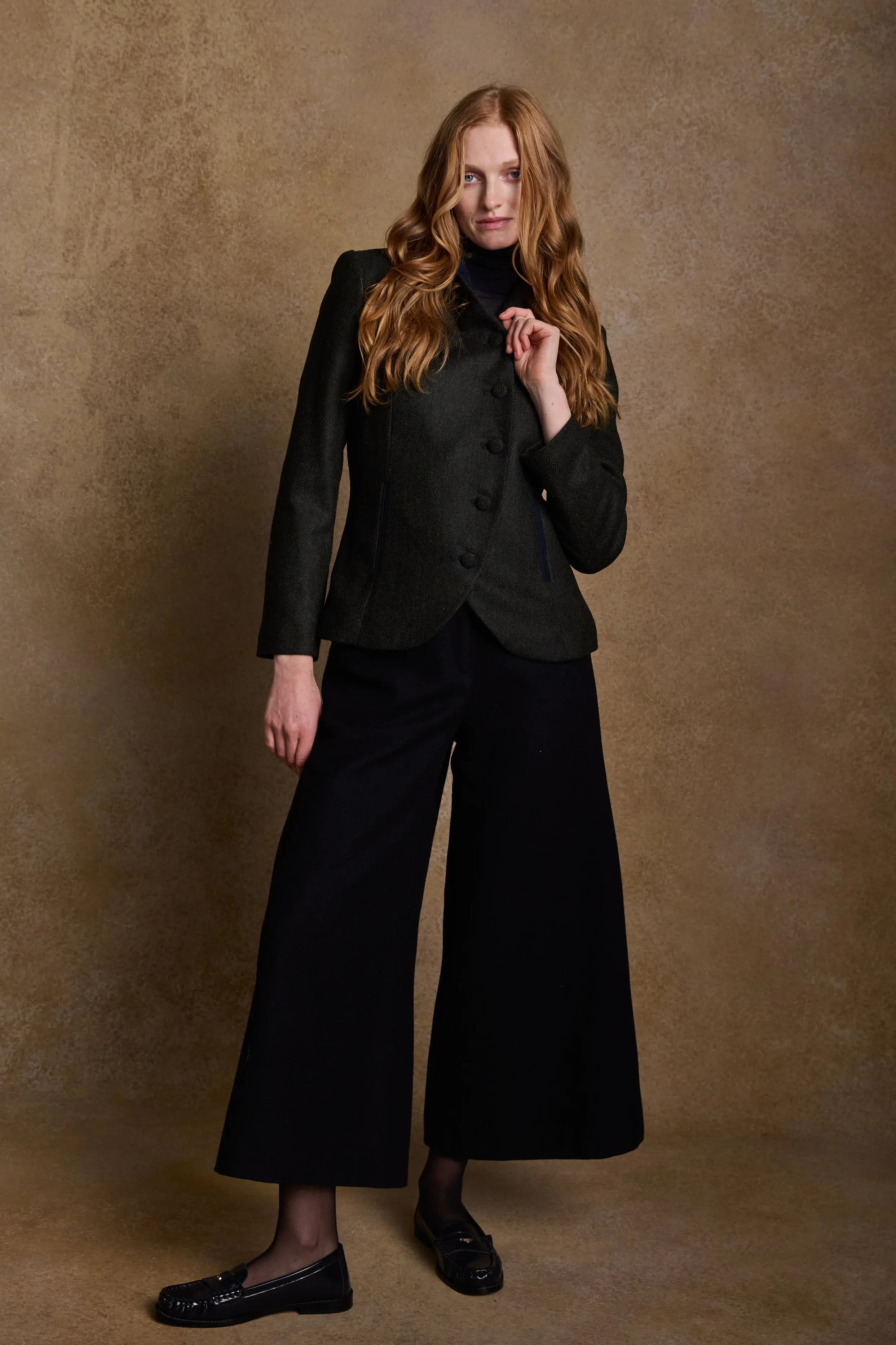 Enya Wool Culottes - Navy Melton