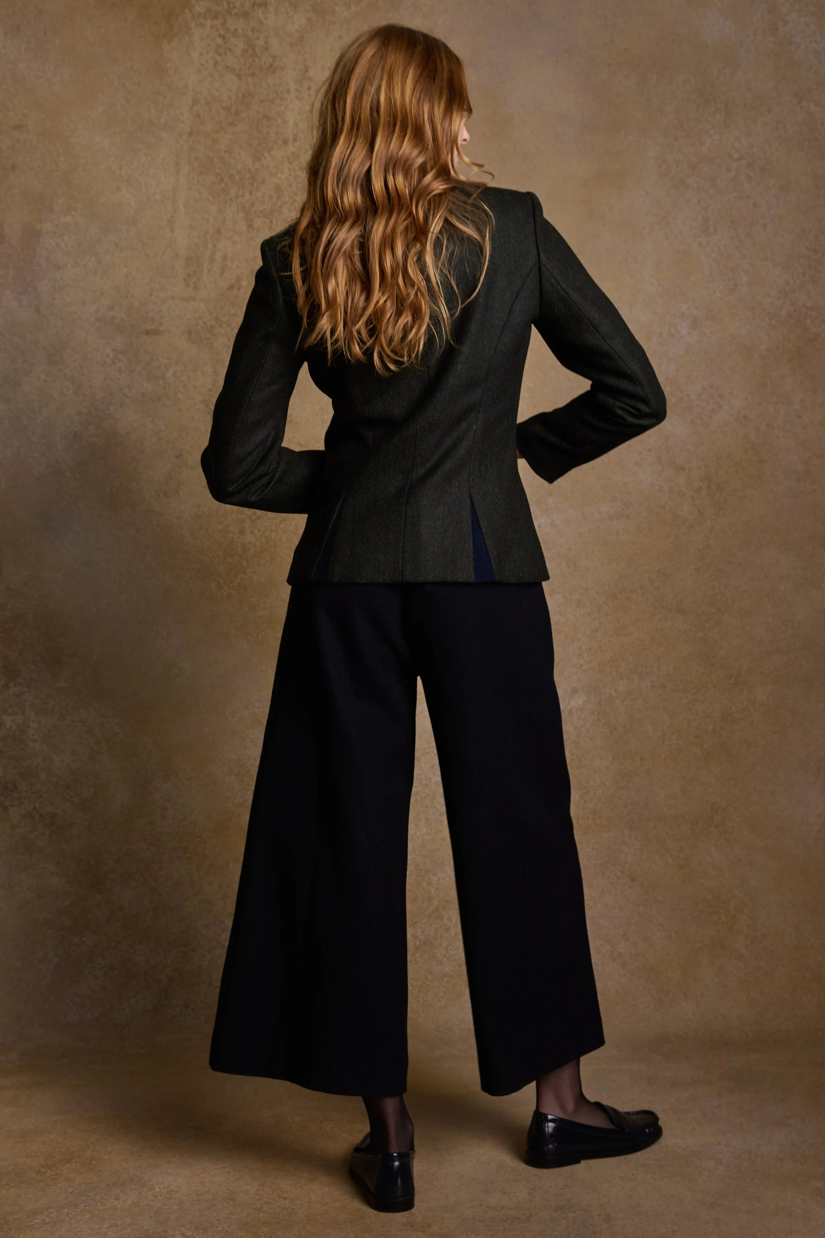 Enya Wool Culottes - Navy Melton