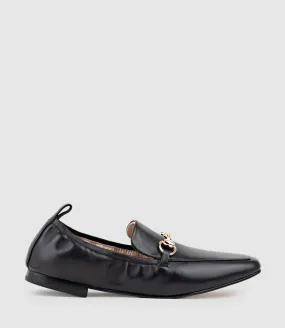FINER Elastic Back Slipper With Hardware in Black