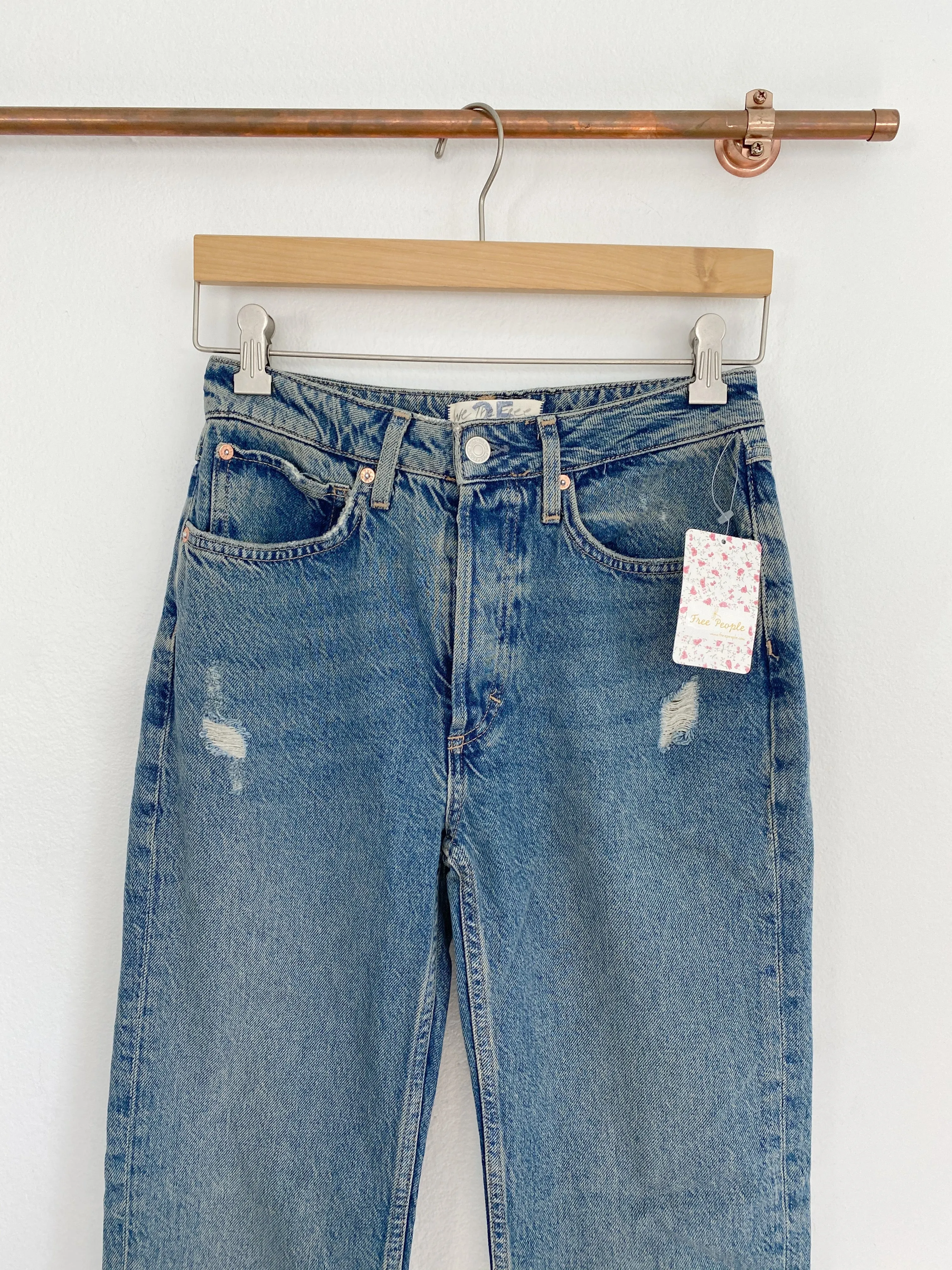 Free People Fast Times Classic Mom Jeans NWT 25