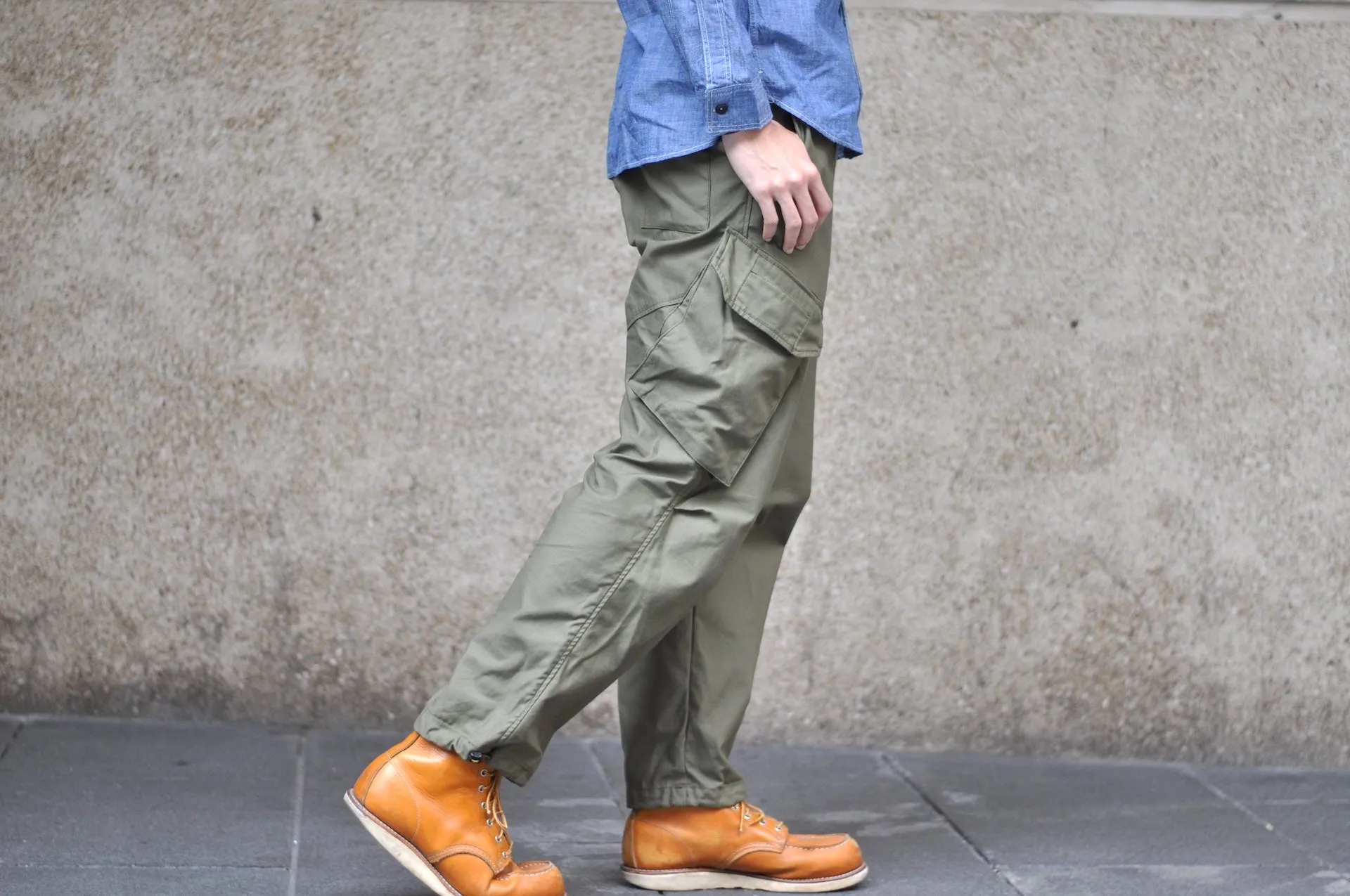 Freewheelers "BRIGADE" Military Back Satin Tactical Pants (Olive)