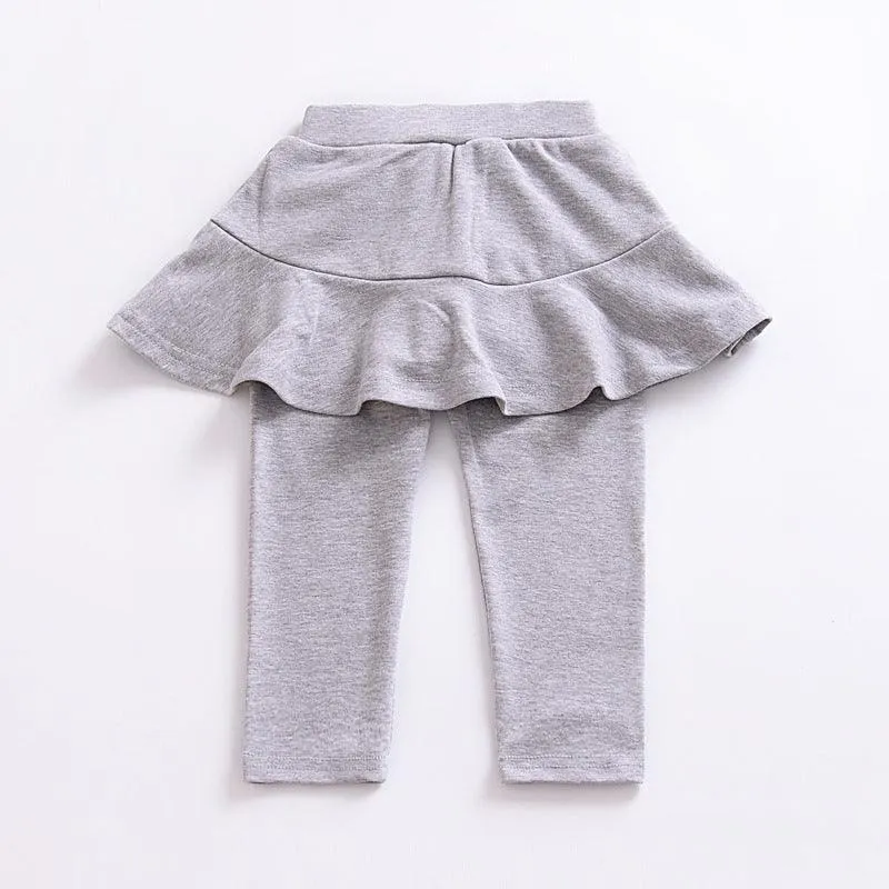 Girls fake two-piece children's legging skirt