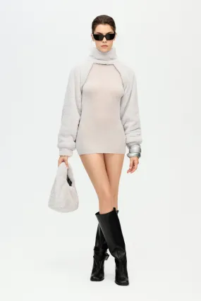 Grey Sherpa Bolero Blouse