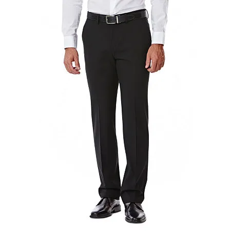 Haggar Men's J.M. 4 Way Stretch Slim Fit Dress Suit Pants Black 32 x 32