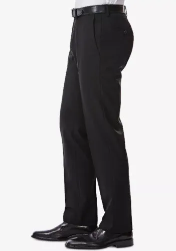 Haggar Men's J.M. 4 Way Stretch Slim Fit Dress Suit Pants Black 32 x 32