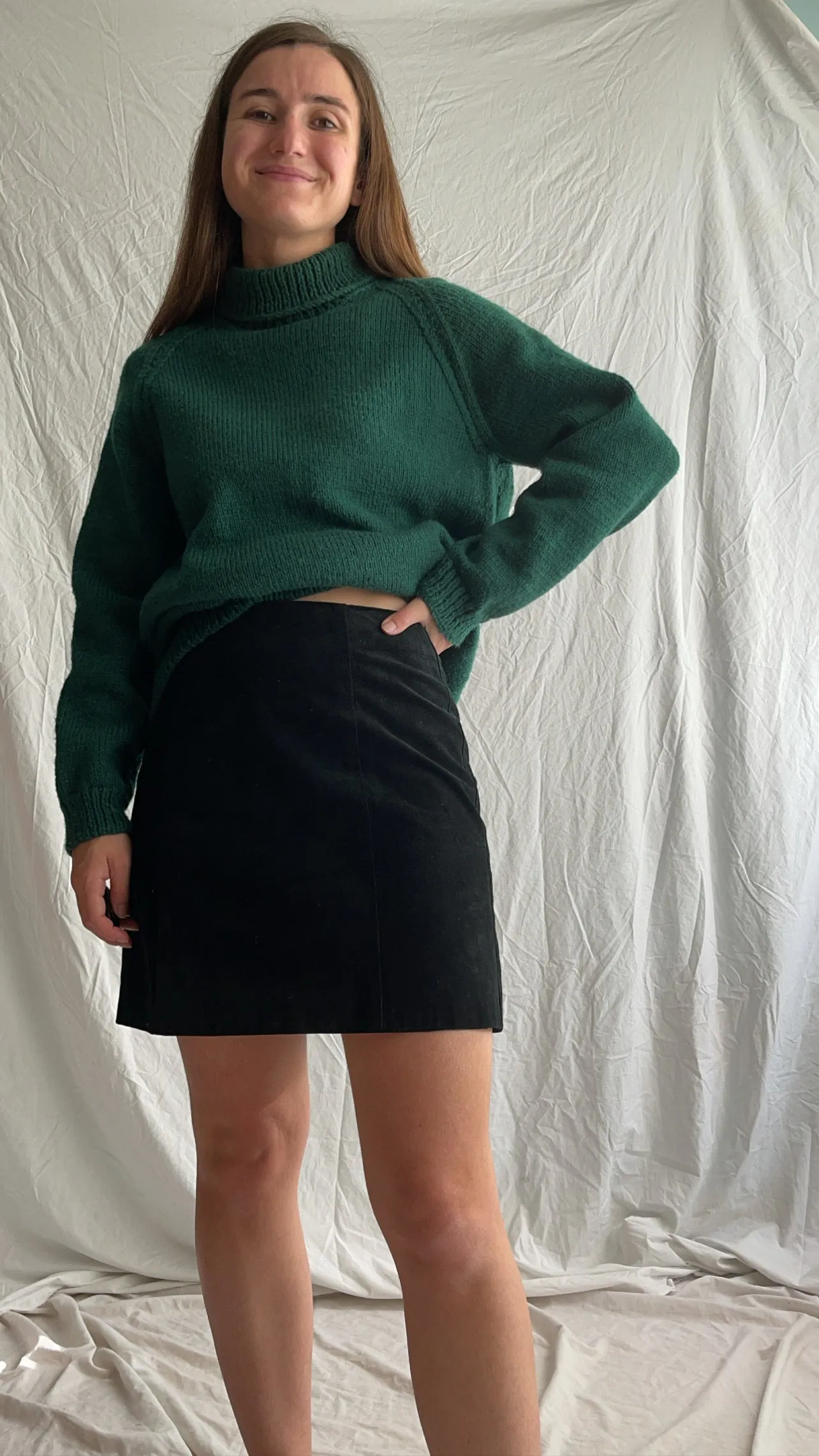 Handknit Emerald Turtleneck - S/M