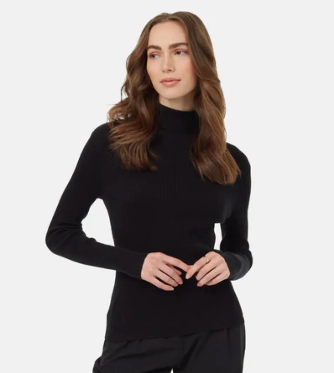 Highline Fine Gauge Turtleneck- Blk