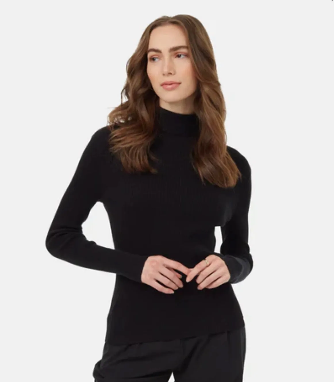 Highline Fine Gauge Turtleneck- Blk