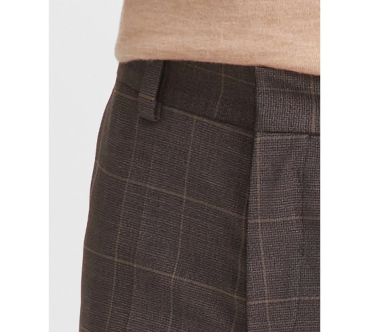 Hugo Boss Mens Modern fit Dress Pants 38 / 25 Brown Check