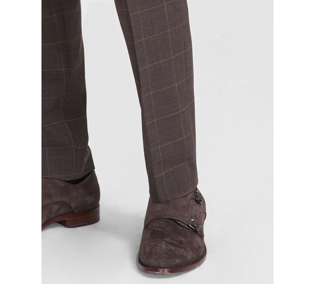 Hugo Boss Mens Modern fit Dress Pants 38 / 25 Brown Check