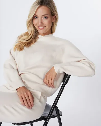 Ivory Knit Hoodie
