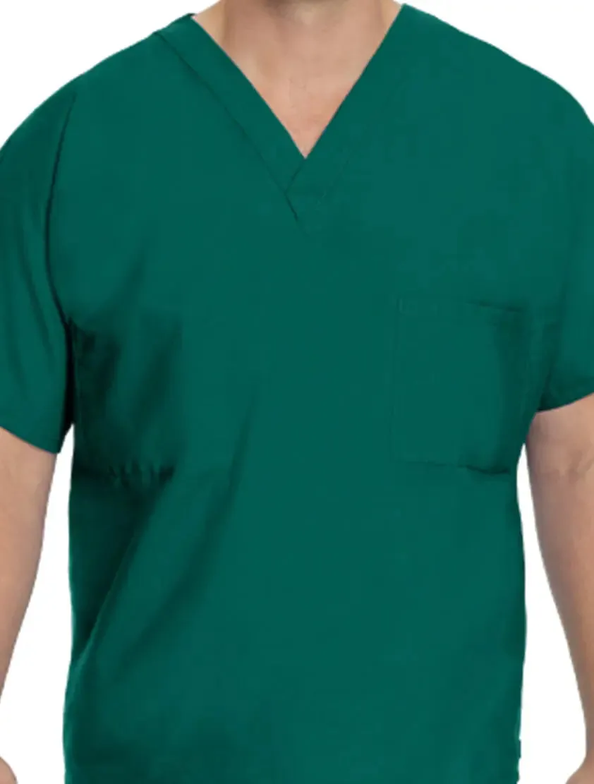Landau Essentials Unisex 1-Pocket V-Neck Scrub Top - Tall Sizes