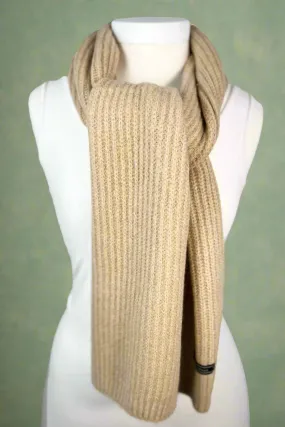 Long Knit Scarf Beige