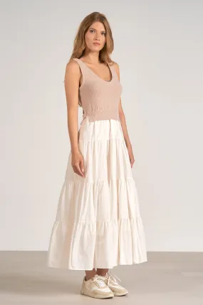 MADI MID WOVEN AND KNIT DRESS SWV5772