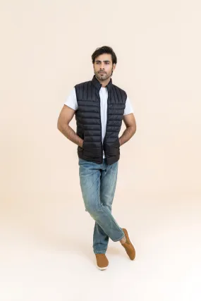Markhor Black Puffer Sleeve Less Jacket T211-T2