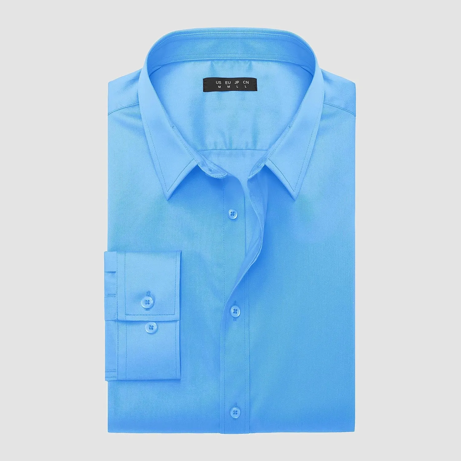 Men's Long Sleeve Uv Golf Shirts Wrinkle-Free Slim Fit Uv Golf Shirts