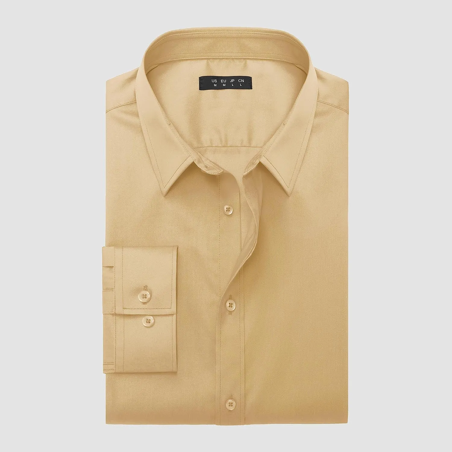 Men's Long Sleeve Uv Golf Shirts Wrinkle-Free Slim Fit Uv Golf Shirts
